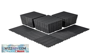 VEVOR Interlocking Deck Tiles 54 Pack 12quotx12quot Plastic for Porch Dark Grey Review [upl. by Llertak]