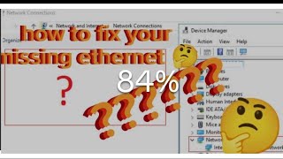 How to fix MISSING NETWORK ADAPTERETHERNET using mobile phone on windows 1011 [upl. by Ennis]