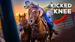 Dale Gets Kicked While Teaching Horse to Rodeo [upl. by Irem]