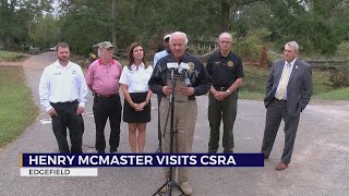 South Carolina Gov Henry McMaster visits Edgefield County following damage from Helene [upl. by Lael]