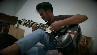 I tried playing Sitar for the first time of my life  RAJIB ROY  RAJIB MUSIC [upl. by Everara]