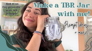 Make a DIY TBR Prompt Jar With Me  Reading prompt ideas Etsy printable mini vlog and more [upl. by Anniala168]