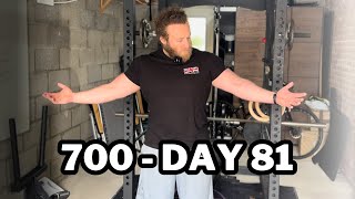 700 Day 81  Pullups close grip bench  Bilateral Quadriceps Tendon Rupture Repair [upl. by Akemit]