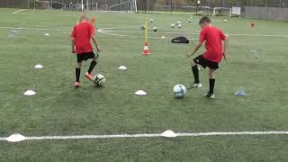 Dominio controllo e conduzione palla Coerver Coaching  UP COACH [upl. by Enitsirhk]