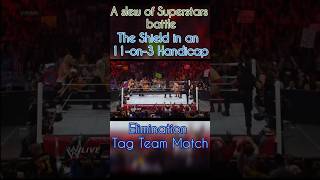 wwe The Shield in an 11on3 Handicap Elimination Tag Team Matchytshorts wwe shorts videos [upl. by Eimma]