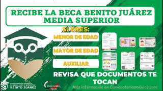 ¡IMPORTANTE Preséntarse con estos DOCUMENTOS para ser parte de la Beca Benito Juárez 20222023 [upl. by Vanthe]