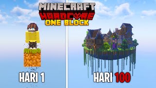 100 Hari di Minecraft Hardcore Tapi One Block [upl. by Aschim]