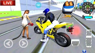 NEW Yellow 🟡 Motor 🛵 in the Highway 🛣️ 3D Driving Class Simulator ZZZ Gaming [upl. by Kepner]