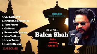 Balen Shah top 8 songs collection I Kathmandu Mayor candidates Balen Shah Rap songs I [upl. by Shultz]