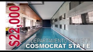 Departamento en renta en Cosmocrat Santa Fe [upl. by Gianna]