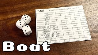 How to Play Boat  a three dice yahtzee style game [upl. by Gimble]