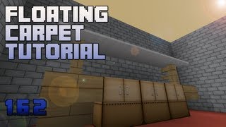 Minecraft  Floating Carpet Tutorial  Shelf Design  162 [upl. by Htebilil]