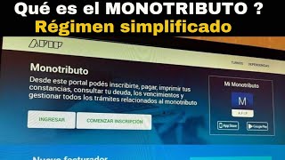 💼 MONOTRIBUTO QUE ES CONDICIONES RESTRICCIONES 📝 RÉGIMEN SIMPLIFICADO DE IMPUESTOS AFIP [upl. by Tamsky]