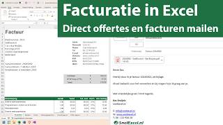 Offertes en facturen maken in Excel en direct emailen versie 141 [upl. by Atin]