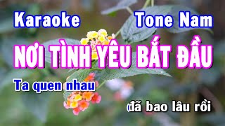 Nơi Tình Yêu Bắt Đầu Karaoke Tone Nam  Karaoke Hiền Phương [upl. by Airbmac]