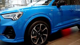 COOLEST SPEC so far NEW 2020 Audi Q3 Sportback in Turbo Blue with black optic walkaround [upl. by Auqinahs340]