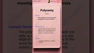 Polysemy IELTS amp TOEFL Vocabulary Daily [upl. by Neehsas]