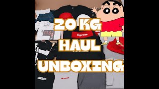 HUGE 20KG ALLCHINABUY HAUL   SUPREME STUSSY NIKE TNF 🎖️FASHIONREPS VETERAN 🎖️ [upl. by Aeirdna]