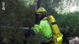 Vídeo resumen de la extinción del incendio forestal de Montitxelvo 03112023 [upl. by Waltner]