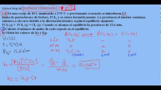 Selectividad química Andalucía junio 2012 5 B b Equilibrio [upl. by Cassandre]