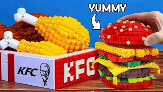 LEGO Fast Food Challenge Fried Chicken Hamburger  LEGO COOKING Compilation  Brick Munch [upl. by Paulo526]