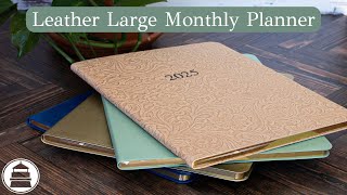 Leather Large Monthly Planner  Gallery Leather [upl. by Aivatnuhs]