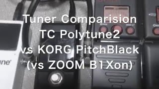 3 PEDAL TUNERS COMPARISON with BASS Polytune 2 vs Pitchblack vs B1Xon builtin [upl. by Sanford]