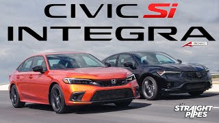 2023 Acura Integra vs Honda Civic Si  Worth the 10k Difference [upl. by Leverick]