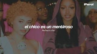 PinkPantheress amp Ice Spice  Boy’s a liar Pt 2 Español  Lyrics  video musical [upl. by Siravrat617]