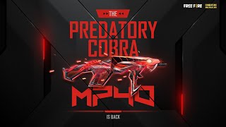 Predatory Cobra MP40 Is Back  Garena Free Fire [upl. by Noyart]