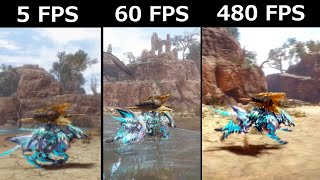 5 FPS 10 FPS 30 FPS 60 FPS 480 FPS Comparison PC RISE [upl. by Ollehto]