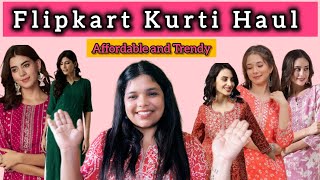 Flipkart Kurti Haul  Affordable amp Stylish Kurtis for Every Occasion [upl. by Gilleod]