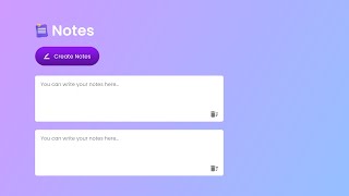 How To Build Notes App Using HTML CSS and JavaScript [upl. by Farlay]