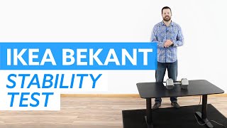 IKEA Bekant Standing Desk Wobble and Rocking Test [upl. by Nerw]