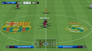 FC Barcelona VS Real Madrid  Pro Evolution Soccer 2011 PES 2K60FPS PS2 Gameplay [upl. by Yrahca]