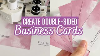 Make DoubleSided Business Cards Instantly with Cricut  Heres How [upl. by Nomaid174]