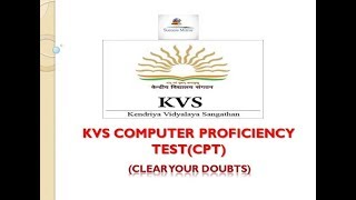 KVS COMPUTER PROFICIENCY TEST CLEAR YOUR DOUBTS Success Mirror [upl. by Teirtza]