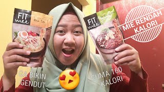 REVIEW FIT MEE SHIRATAKI GORENG amp SOTO  MIE RENDAH KALORI DIPIS FOOD [upl. by Yoj]