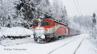 Trenuri prin ninsoare  Winter Trains in Mestecanis Bucovina  Romania [upl. by Atsira]