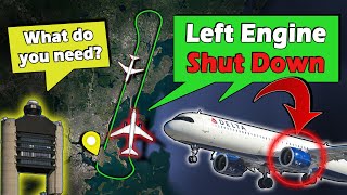 LEFT ENGINE FAILS during Takeoff on Delta A321  Emergency Return to Boston [upl. by Katharina292]