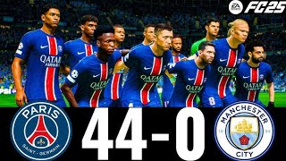 FC 24  MESSI RONALDO HAALAND MBAPPE  ALL STARS TOGETHER  PSG VS MAN CITY [upl. by Robbi83]