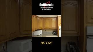 Transform Your Kitchen Cabinet Refacing amp Refinishing Before amp After 🌟 [upl. by Ahtelat64]