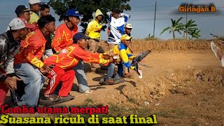 Lomba utama merpati balap Suasana final yg ricuhquot di acara jagungan [upl. by Aicinad]