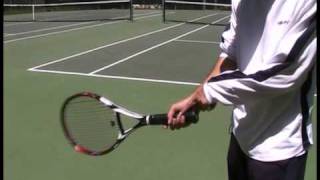 How To Play Tennis  Tennis Instruction Loose Grip Firm Wrist [upl. by Tarr]