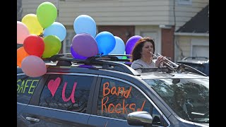 Coronavirus does not keep teachers away as Syracuse area school holds car parade to visit students [upl. by Aynekal]