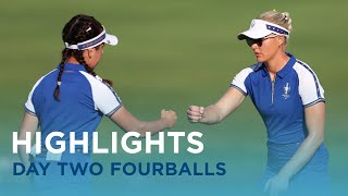 Afternoon Highlights  Day Two  2024 Solheim Cup [upl. by Dolly]