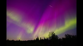 2024 Perseid meteor shower AND northern lights timelapse in 4k [upl. by Nya]