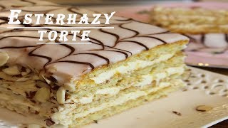 Esterhazy Torte Hazelnut Layer Cake [upl. by Sil]