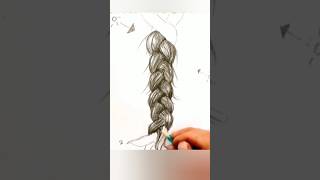 How to draw long hair shorts shortsvideo ytshorts [upl. by Edge]