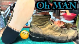 WHEN A BOOT RESOLE GOES WRONG 😑 [upl. by Braasch393]